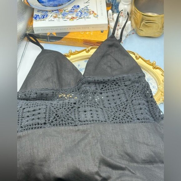 🆕 SIR THE LABEL 🧿 NWOT Rayure Tri Crochet Maxi Dress, Black Crochet, Sz 1 US 4 - Picture 13 of 15
